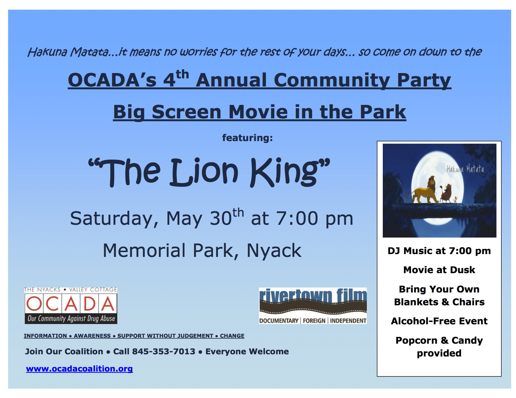 OCADA Community Party Flyer 2015